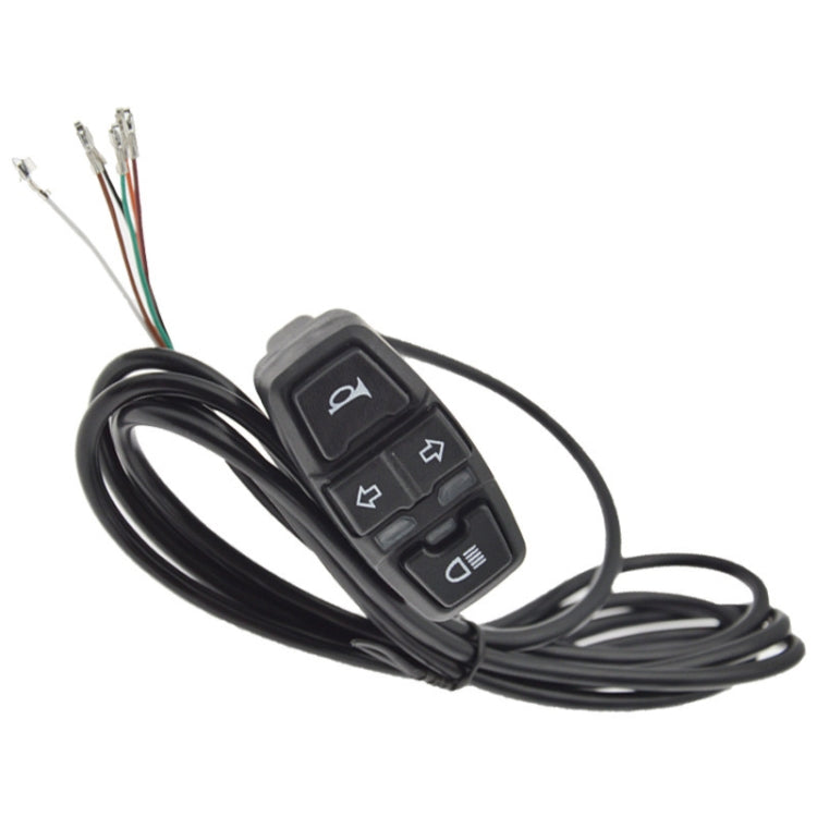 3 In 1 Switch Mountain Car Skateboard Horn Headlights Turn Switch(48V)