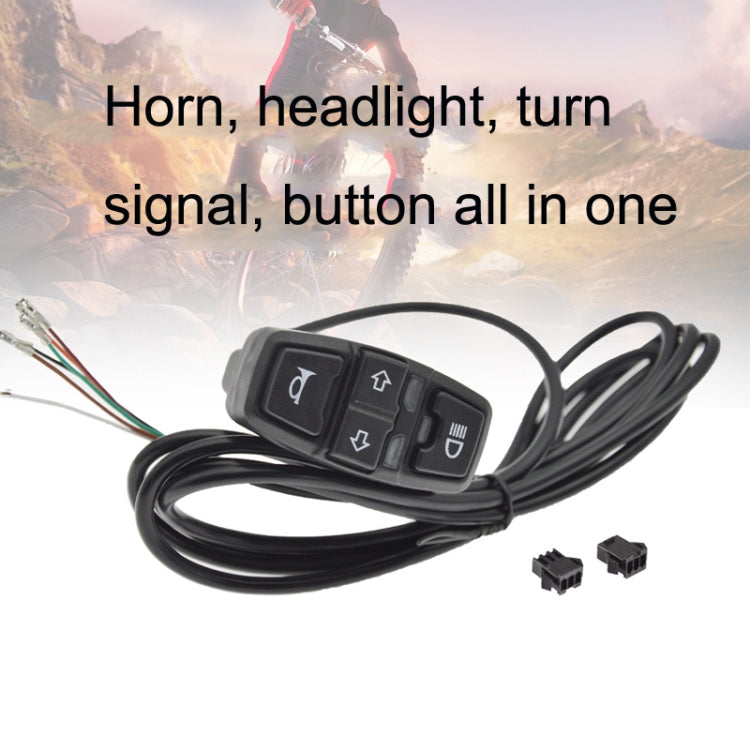 3 In 1 Switch Mountain Car Skateboard Horn Headlights Turn Switch(36V)