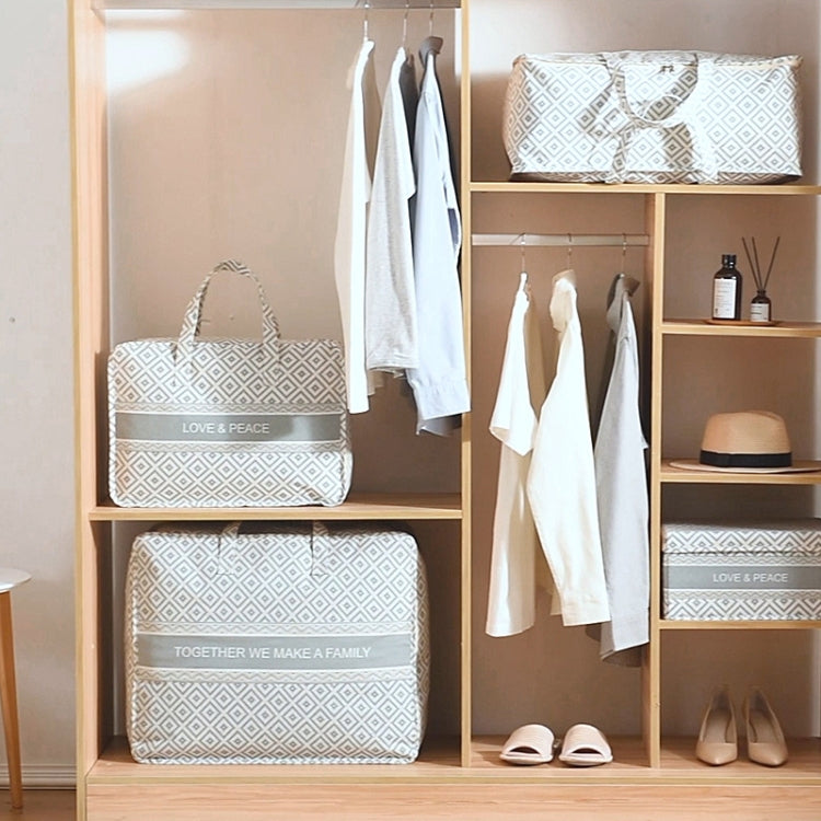 Portable Home Clothes Organizer Moving Bag, Specification: 60x50x28cm(Gray Block)