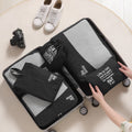 RH2203 6 In 1 Travel Portable Storage Bag Set Without Suitcase(Black)