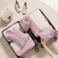 RH2203 6 In 1 Travel Portable Storage Bag Set Without Suitcase(Pink)