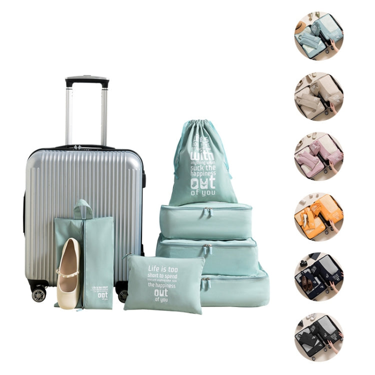 RH2203 6 In 1 Travel Portable Storage Bag Set Without Suitcase(Navy Blue)