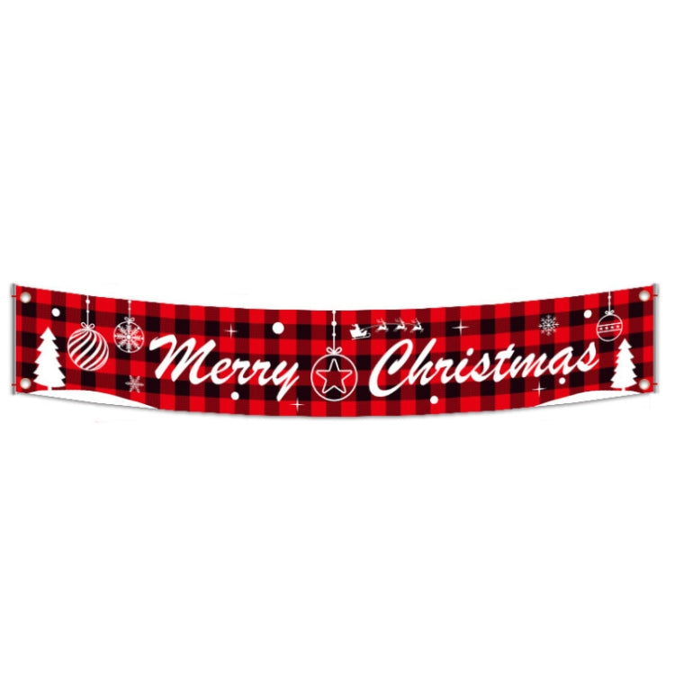 Christmas Ornaments Letters Banner Festive Party Scene Arrangement Props,Size:300 x 50cm(002)