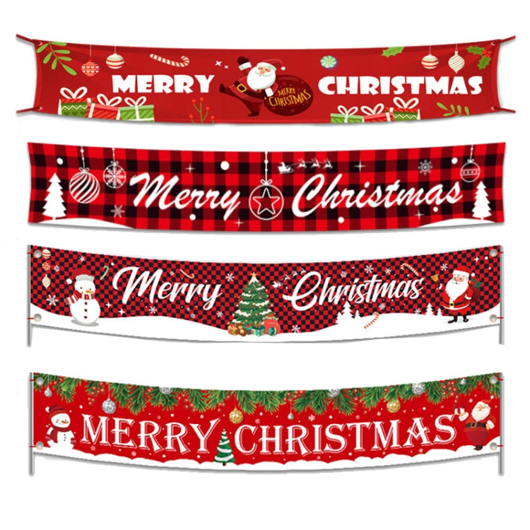 Christmas Ornaments Letters Banner Festive Party Scene Arrangement Props,Size:300 x 50cm(002)