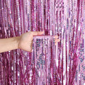 2 PCS Laser Rain Curtain Birthday Party Background Wall Decoration, Color: 1M Pink
