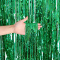 2 PCS Laser Rain Curtain Birthday Party Background Wall Decoration, Color: 1M Green