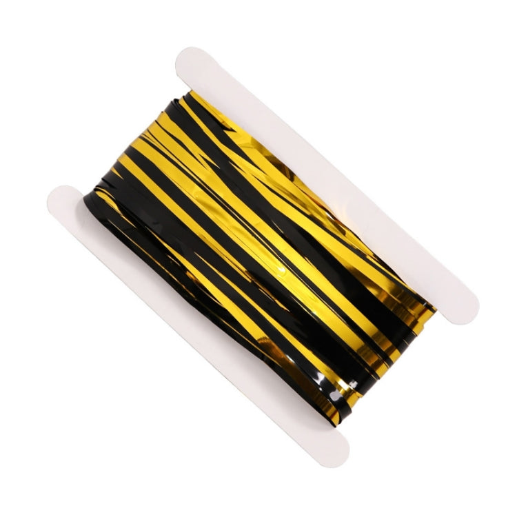 Black And Gold Rain Curtain Festival Party Decoration Props, Size: 1x2M