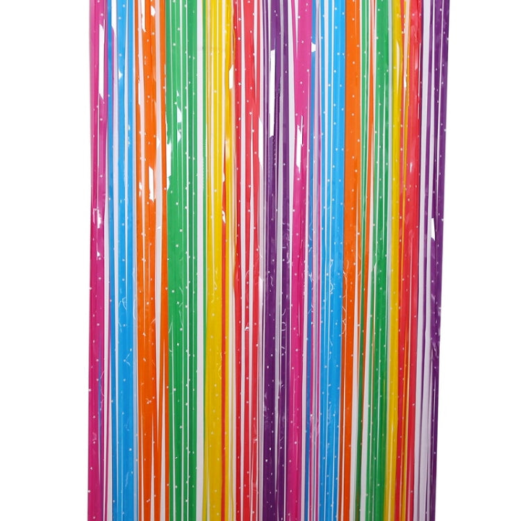 1x2.5M Splicing Color Rain Curtain Birthday Party Surprise Arrangement Props(Star)