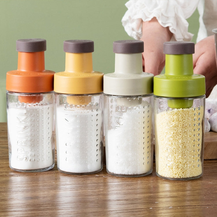 Quantitative Sugar Control Bottle Sugar Jar Dust-proof Sealed Seasoning Bottle With Lid(White)