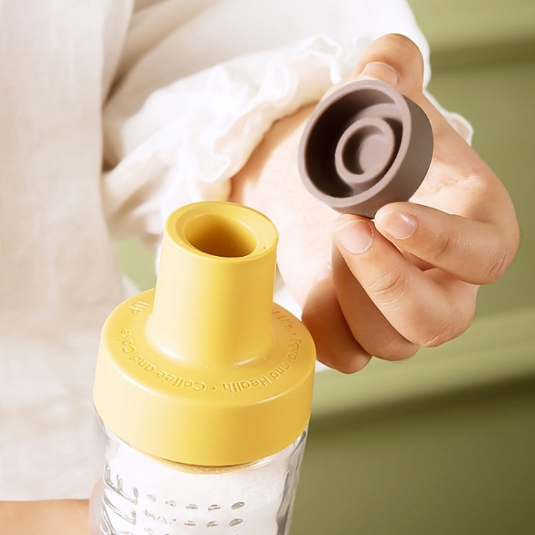 Quantitative Sugar Control Bottle Sugar Jar Dust-proof Sealed Seasoning Bottle With Lid(White)