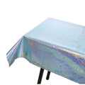 Birthday Party Foil Laser Tablecloth Wedding Decoration Supplies(1x2.7M Light Blue)