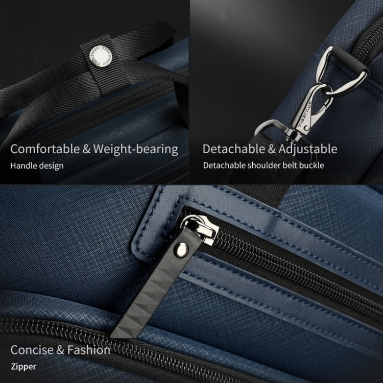 Tigernu T-L5207 Men Business Laptop Bag Multi-functional Shoulder Briefcase(Dark Blue)