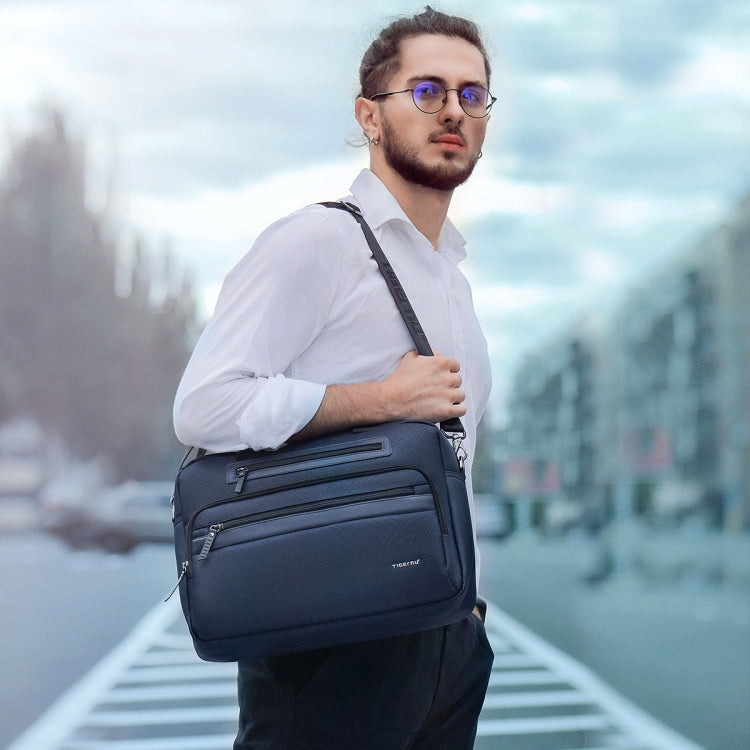 Tigernu T-L5207 Men Business Laptop Bag Multi-functional Shoulder Briefcase(Dark Blue)