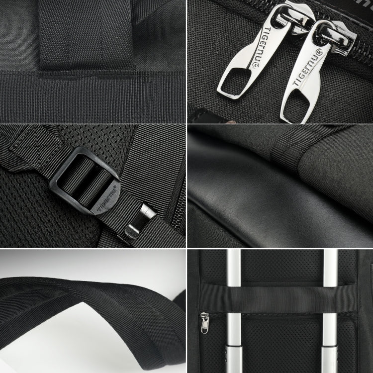 Tigernu T-B9023 Casual Business Men Backpack Simple Laptop Computer Bag(Black)