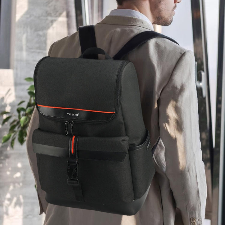 Tigernu T-B9023 Casual Business Men Backpack Simple Laptop Computer Bag(Black)