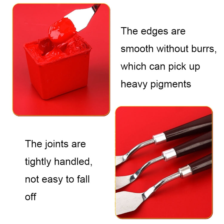 10 PCS Wooden Handle 2 Acrylic Painting Gouache Paint Knife