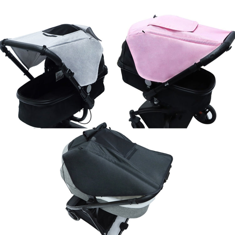Universal Baby Stroller Accessories Sun Shade Cover With Visible Sunroof(Black)