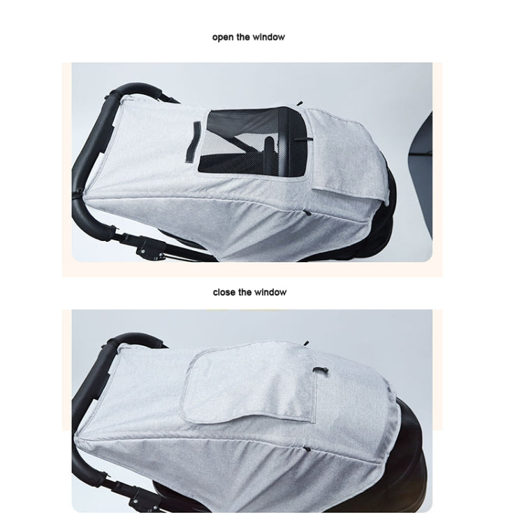 Universal Baby Stroller Accessories Sun Shade Cover With Visible Sunroof(Black)