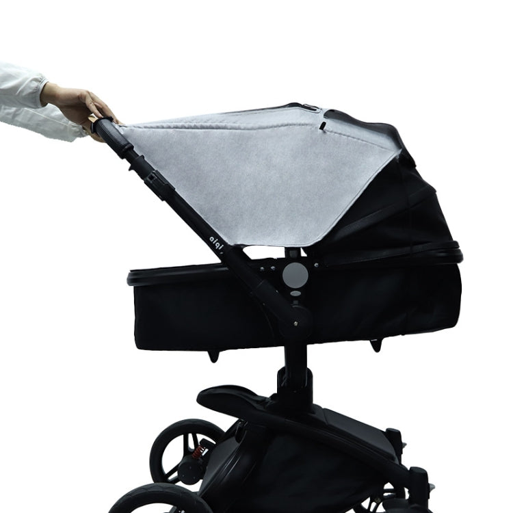 Universal Baby Stroller Accessories Sun Shade Cover With Visible Sunroof(Black)