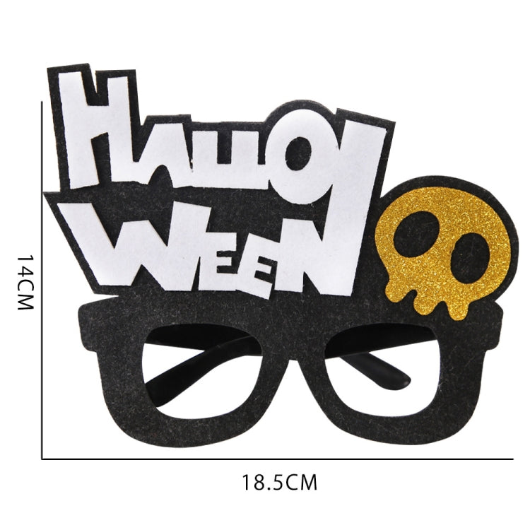 Halloween Decoration Funny Glasses Party Skeleton Spider Horror Props Yellow Skull