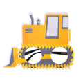 3 PCS Children Birthday Party Funny Glasses Photo Props(Bulldozer)