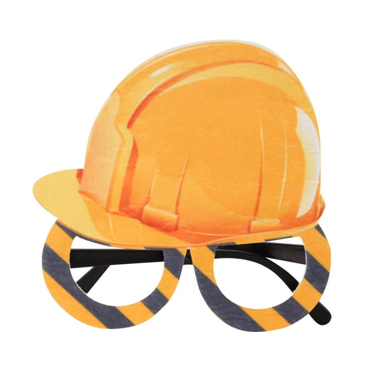 3 PCS Children Birthday Party Funny Glasses Photo Props(Engineering Cap)