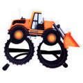 3 PCS Children Birthday Party Funny Glasses Photo Props(Orange Bulldozer)