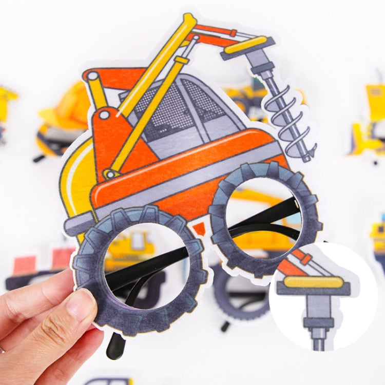 3 PCS Children Birthday Party Funny Glasses Photo Props(Logging Truck)