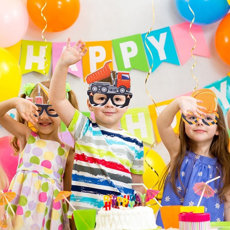 3 PCS Children Birthday Party Funny Glasses Photo Props(Dump Truck)