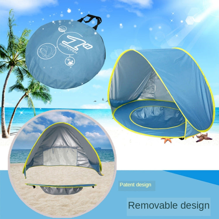 Baby Beach Tent With Pool Portable Foldable Sunshelter, Color: Pink