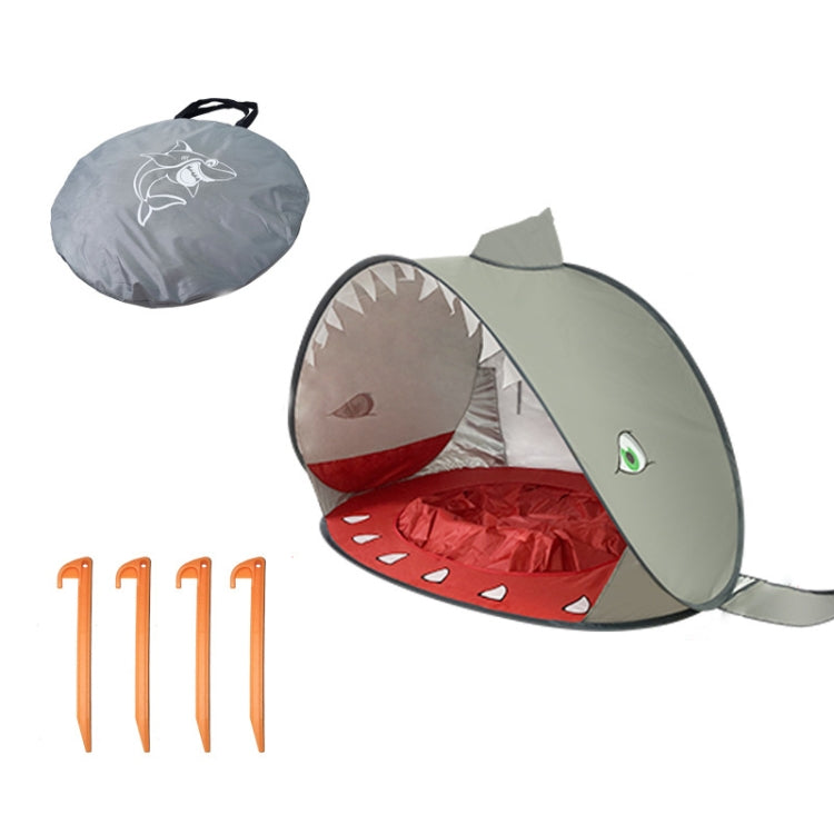 Baby Beach Tent With Pool Portable Foldable Sunshelter, Color: Shark Gray