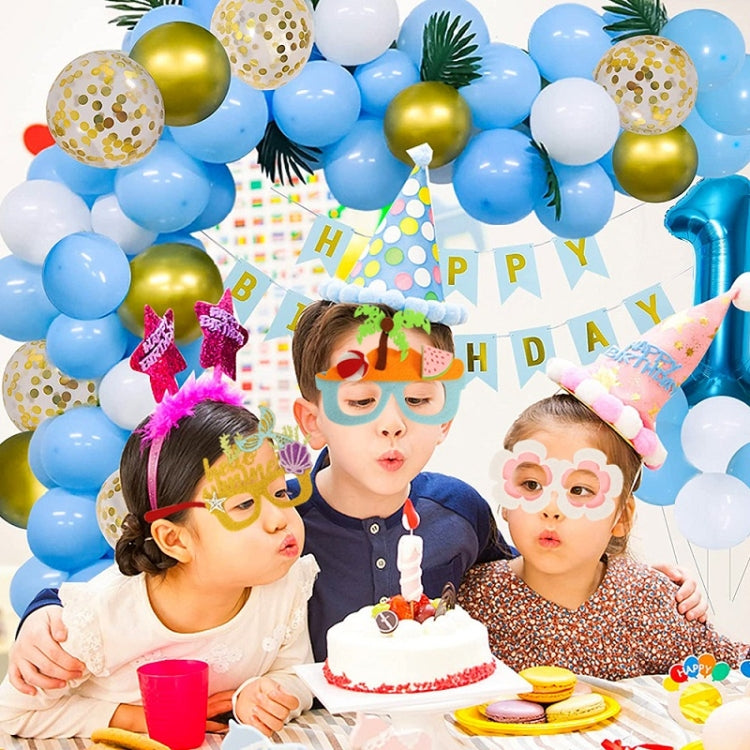 3 PCS Happy Birthday Theme Party Glasses Photo Decoration Prop, Shape: Crab