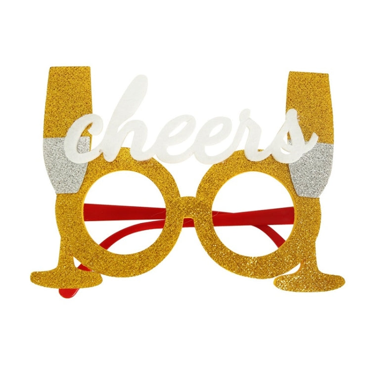 3 PCS Happy Birthday Theme Party Glasses Photo Decoration Prop, Shape: Wine Glass
