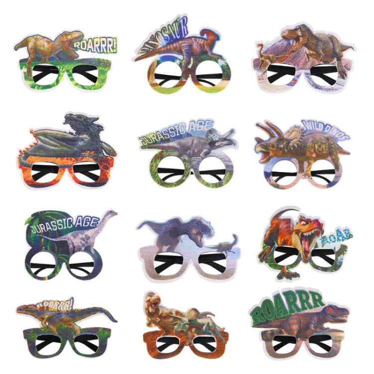 3 PCS Dinosaur Funny Glasses Birthday Party Decoration Photo Props(K Model)