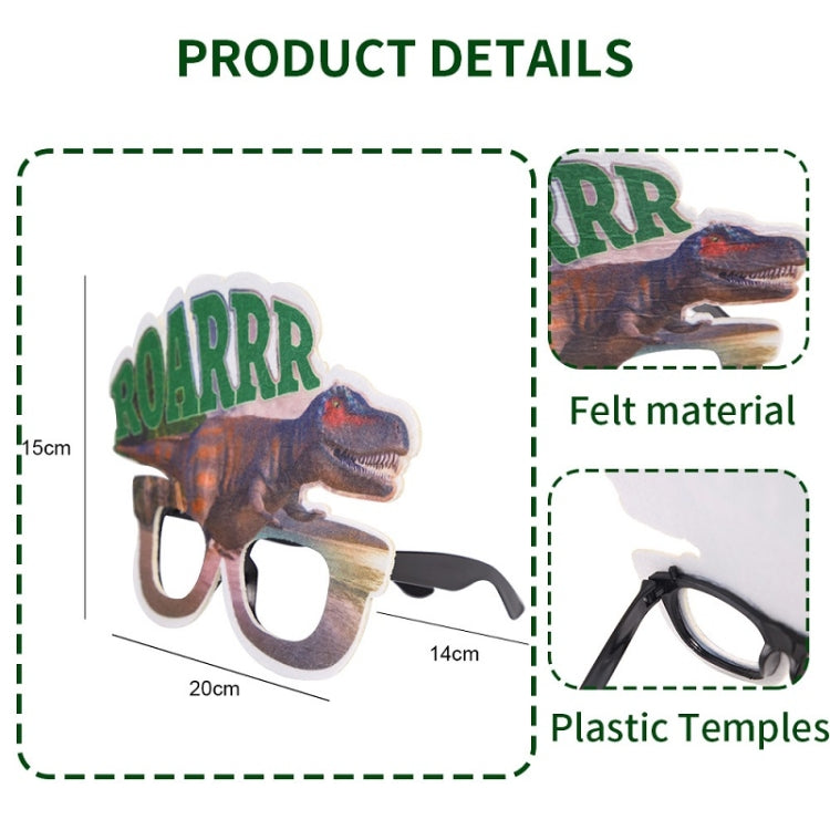 3 PCS Dinosaur Funny Glasses Birthday Party Decoration Photo Props(K Model)