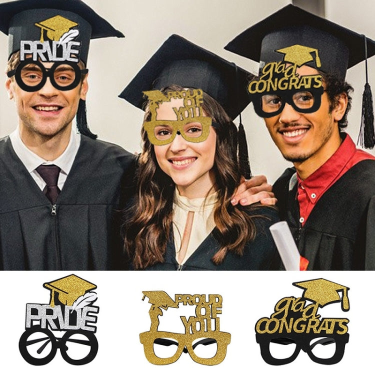 3 PCS Graduation Season Photo Props School Party Funny Glasses, Shape: R Model