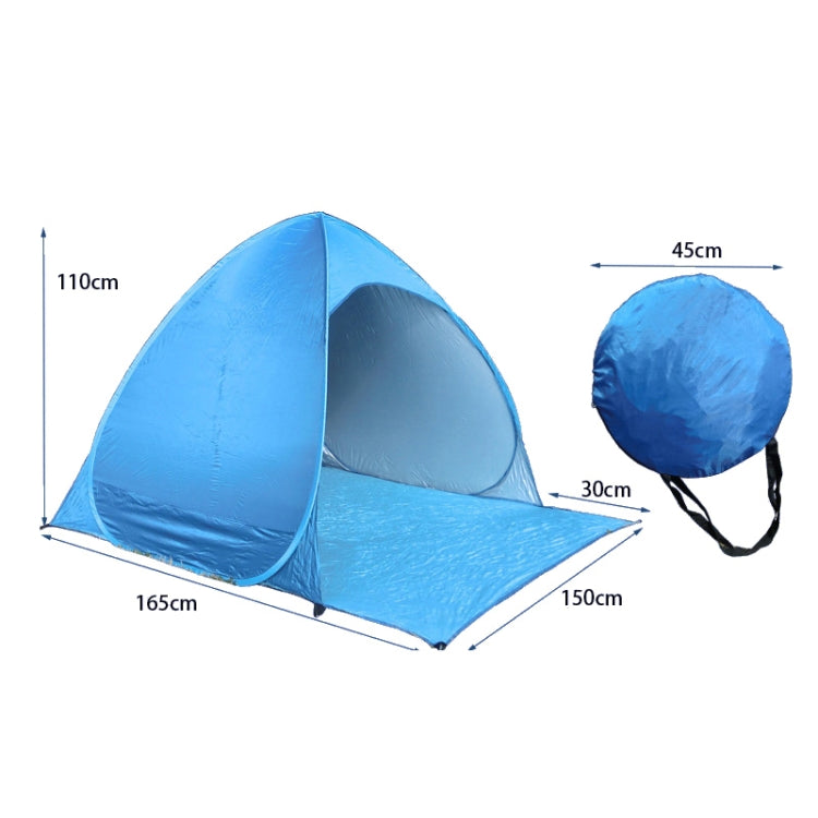 Automatic Instant Pop Up Tent Potable Beach Tent，Size: 150x165x110cm(Orange with Yellow)
