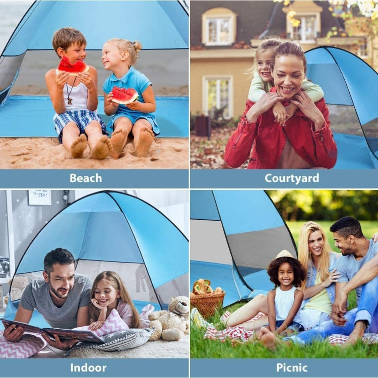 Automatic Instant Pop Up Tent Potable Beach Tent，Size: 150x165x110cm(Orange with Yellow)