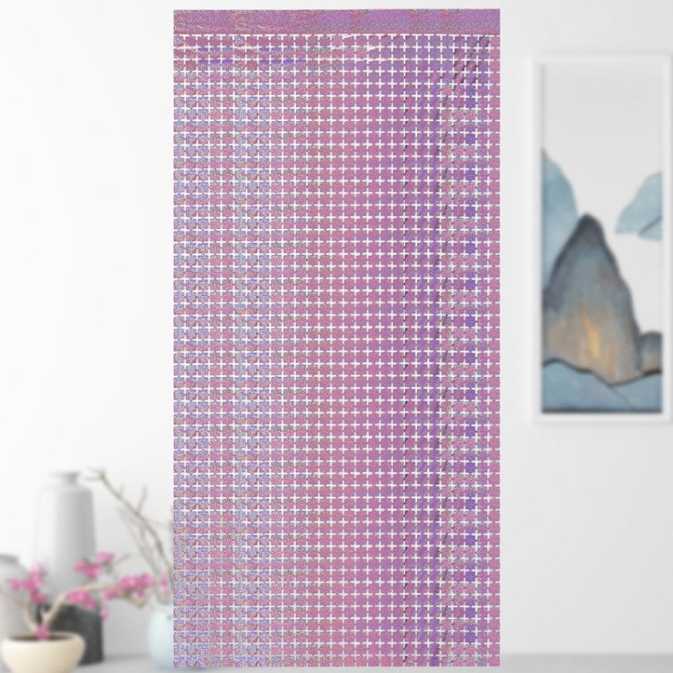2 PCS Laser Square Rain Curtain Birthday Party Background Decoration(1x2M Pink)