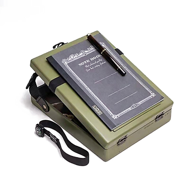 Writer Messenger Wooden Box Walnut Briefcase(Green)