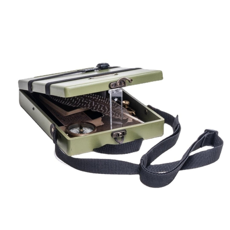 Writer Messenger Wooden Box Walnut Briefcase(Green)