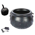 Halloween Witch Barrel Pumpkin Smoker Scene Arrangement(US Plug-Flame Bucket)