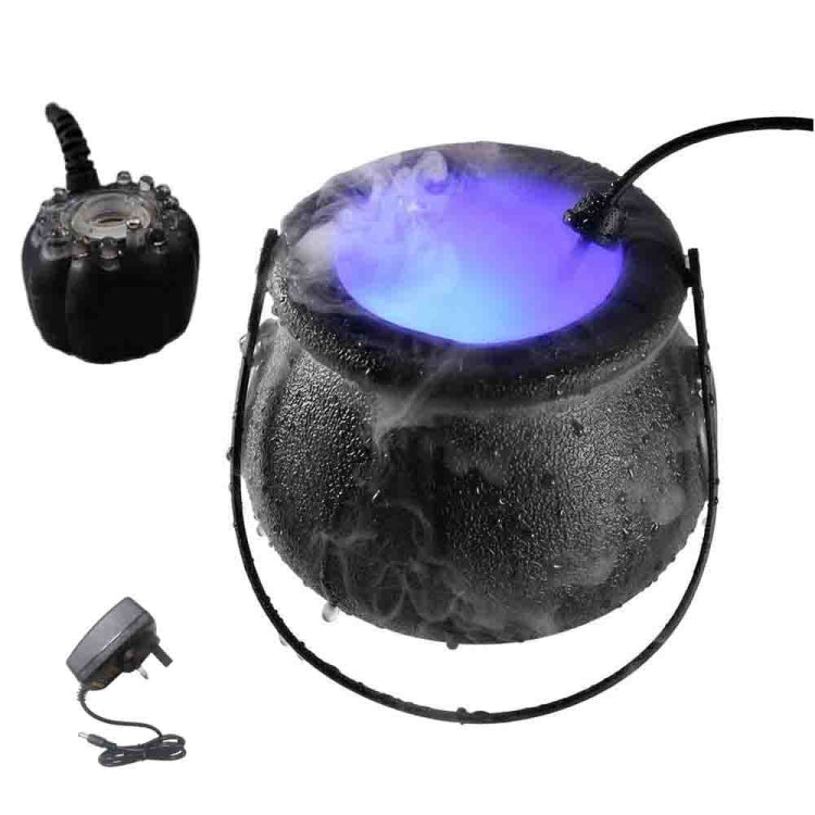 Halloween Witch Barrel Pumpkin Smoker Scene Arrangement(UK Plug-Frosted Barrel)