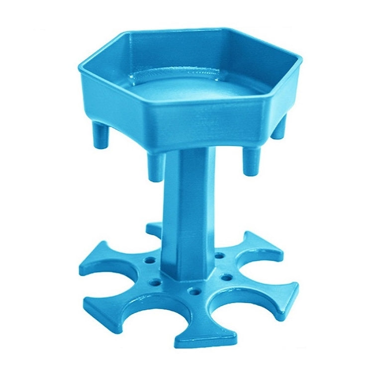 Bar Party 6 Cups Hexagon Wine Dispenser Wine Pourer Blue+6 Transparent Cups
