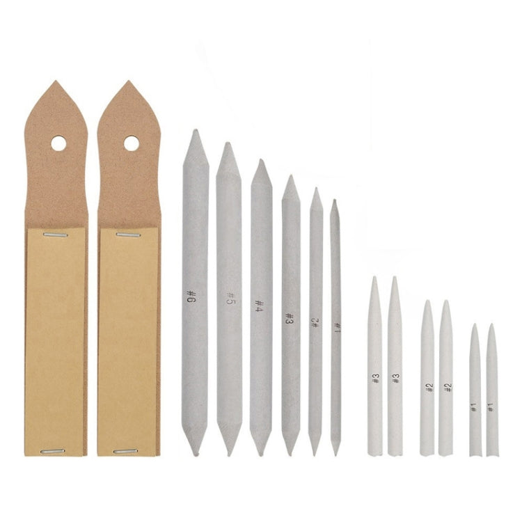 15 In 1 Blending Smudge Stump Stick Tortillon Sketch Art Drawing Sketcking  Pen With Deep Gray Bag