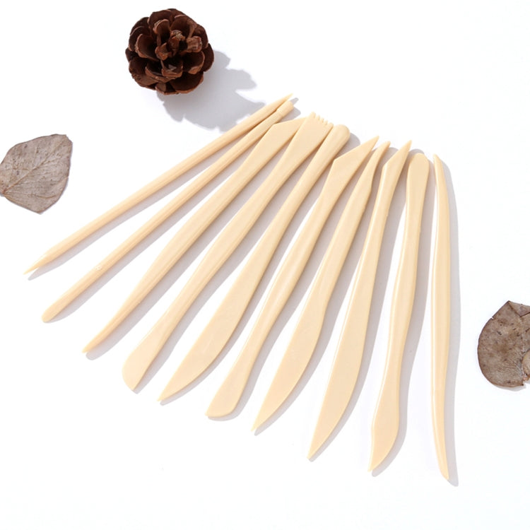 2 Sets 10 In 1  Imitation Wood Clay Sculpture Multi-combination Carving Knife Pottery Tool