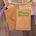 10 PCS Retro Hollow Kraft Blessing Card with Envelope(Happy Christmas)