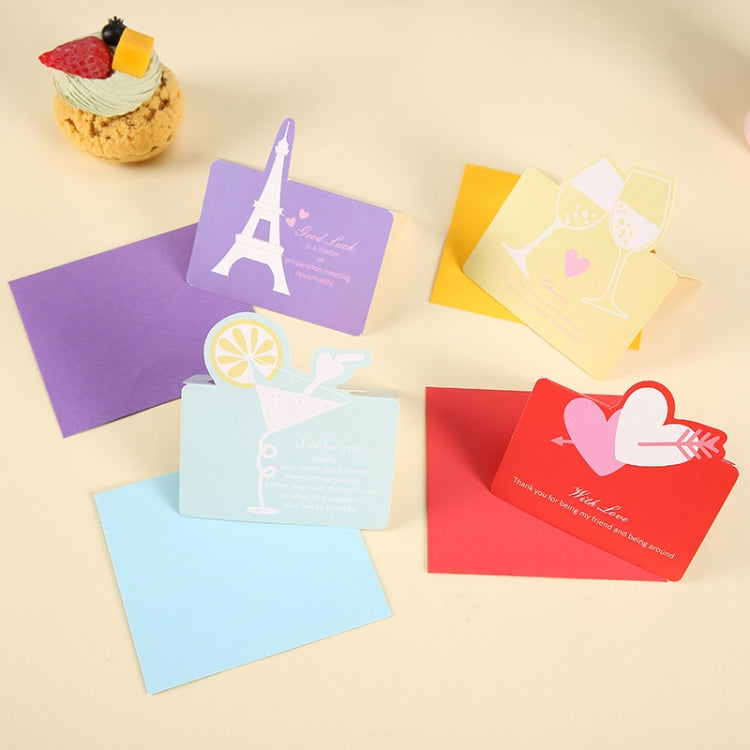 100 PCS Three-dimensional Hollow Greeting Cards(Kiss the Lips)