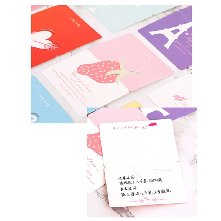 100 PCS Three-dimensional Hollow Greeting Cards(Strawberry)