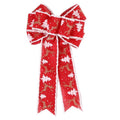 Fine Linen Plaid Christmas Bow Festive Scene Decoration(Red White Edge)